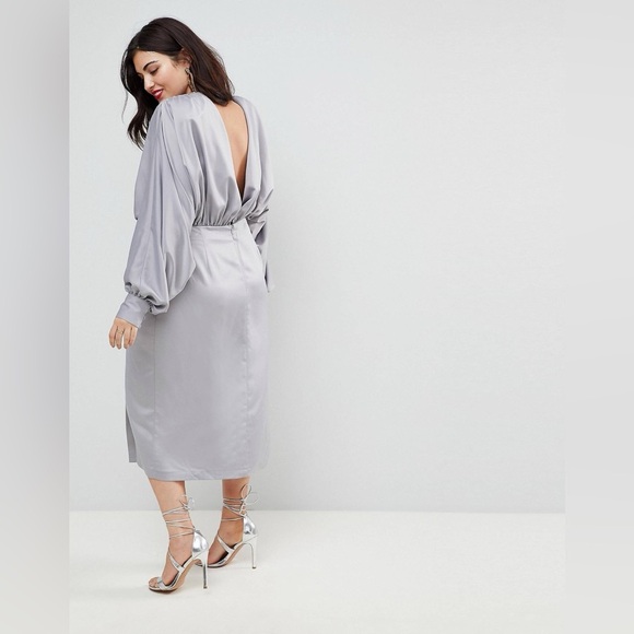 Draped Gray Dress - Picture 11 of 11